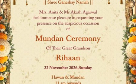 Mundan Card Design and Free Word Format Invitation Download
