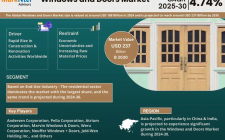 Global Windows and Doors Market Value and Growth Projections for 2025 - 2030