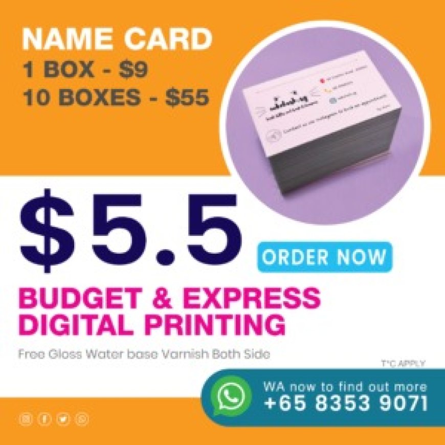 Premium Name Card Singapore Services at Landmark Print