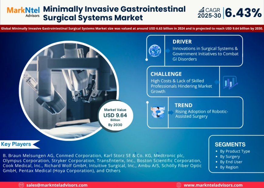 Global Minimally Invasive Gastrointestinal Surgical Systems Market Value and Growth Projections for 2025 - 2030